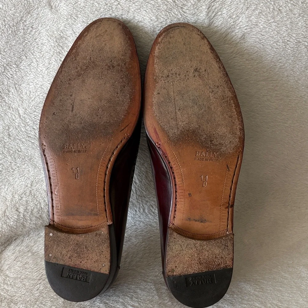 Bally Man’s Burgundy Manchester Kiltie Tassel Loafers